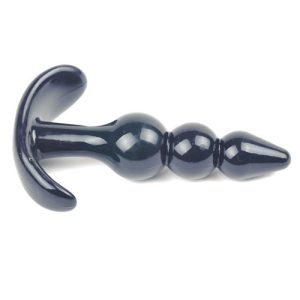 Small Black Beaded Anal Plug BondageBox UK