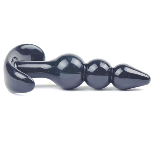 Small Black Beaded Anal Plug BondageBox UK