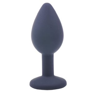 Small Black Jewelled Silicone Butt Plug BondageBox UK