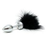 Small Butt Plug With Black Feathers BondageBox UK