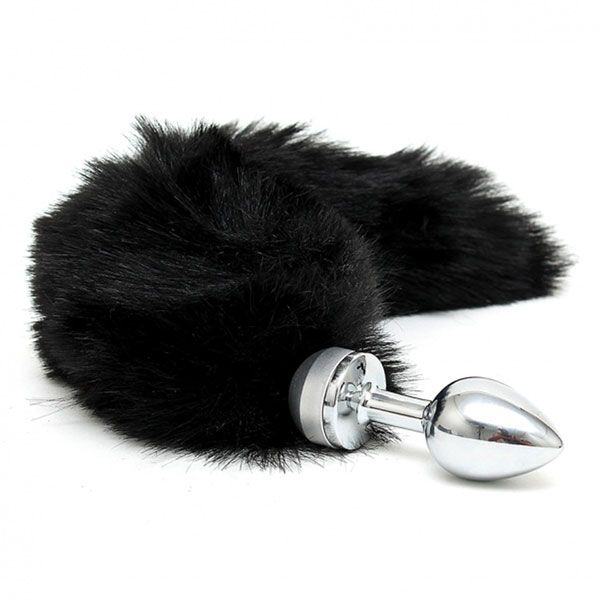 Small Butt Plug With Black Tail BondageBox UK