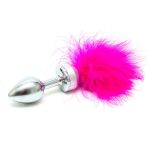 Small Butt Plug With Pink Feathers BondageBox UK