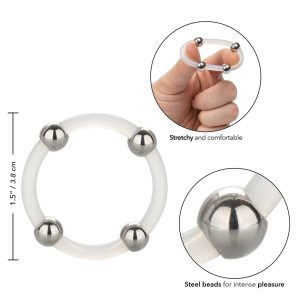 Steel Beaded Silicone Ring Large BondageBox UK