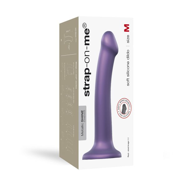 Strap On Me Mono Density Metalic Shine Dildo Medium Purple BondageBox UK