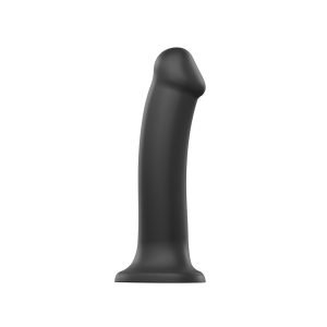 Strap On Me Silicone Dual Density Bendable Dildo Medium Black BondageBox UK