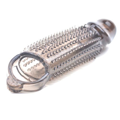 Stretchy Black Penis Sleeve With Pleasure Ridges BondageBox UK