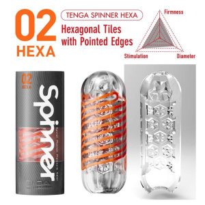 Tenga 02 Hexa Spinner Masturbator BondageBox UK