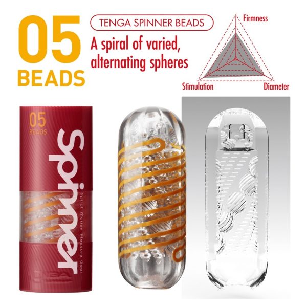 Tenga 05 Beads Spinner Masturbator BondageBox UK