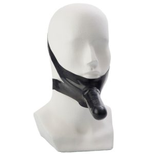 The Accommodator Face Strap On Dildo Black BondageBox UK