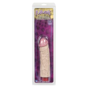 The Naturals Heavy Veined 8 Inch Vibrating Dong Thick BondageBox UK