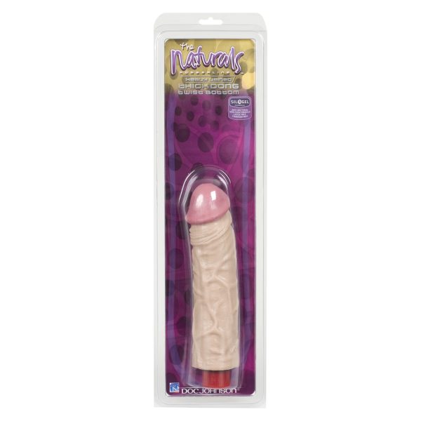 The Naturals Heavy Veined 8 Inch Vibrating Dong Thick BondageBox UK