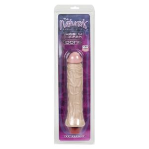 The Naturals Heavy Veined 8 Inch Vibrating Dong Thin BondageBox UK