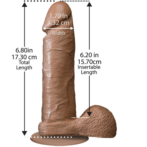 The Realistic Cock 6 Inch Dildo Flesh Brown BondageBox UK