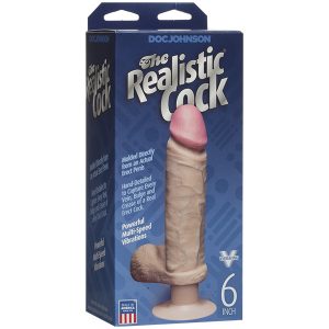 The Realistic Cock 6 Inch Vibrating Dildo Flesh Pink BondageBox UK
