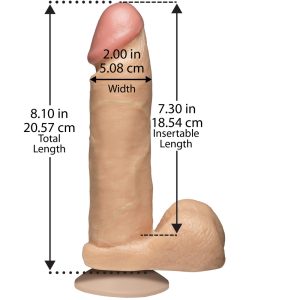 The Realistic Cock 8 Inch Dildo Flesh Pink BondageBox UK