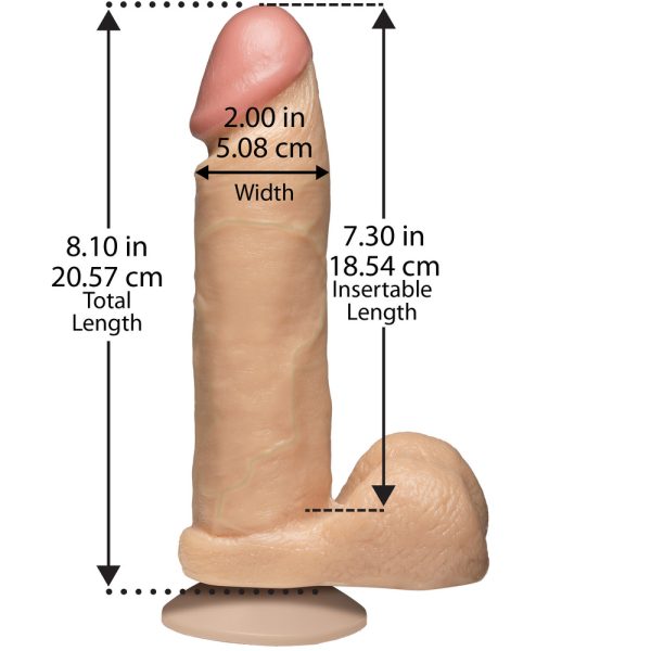 The Realistic Cock 8 Inch Dildo Flesh Pink BondageBox UK