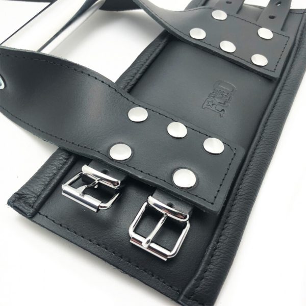The Red Deluxe Leather Suspension Handcuffs BondageBox UK