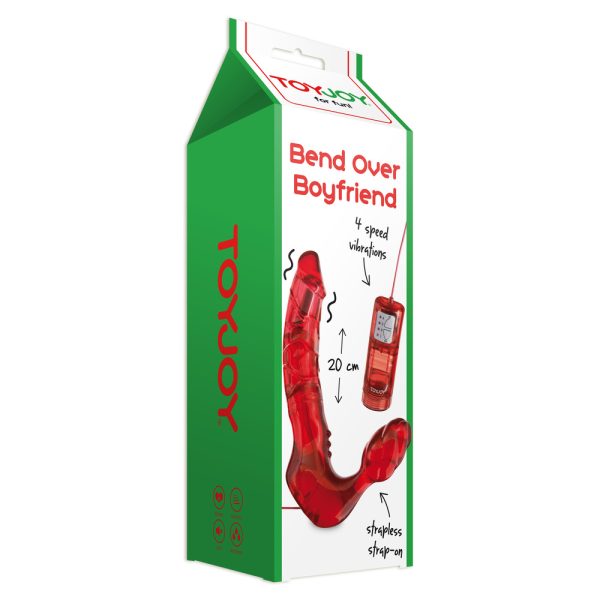 ToyJoy Bend Over Boyfriend Strapless Strap On Red BondageBox UK