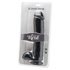 ToyJoy Get Real 11 Inch Dong With Balls Black BondageBox UK