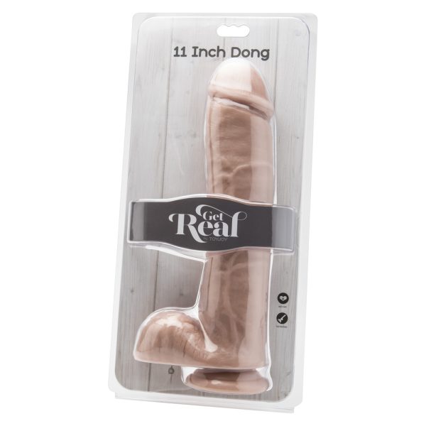 ToyJoy Get Real 11 Inch Dong With Balls Flesh Pink BondageBox UK