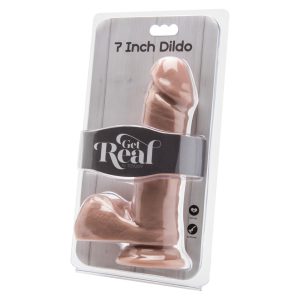 ToyJoy Get Real 7 Inch Dong With Balls Flesh Pink BondageBox UK