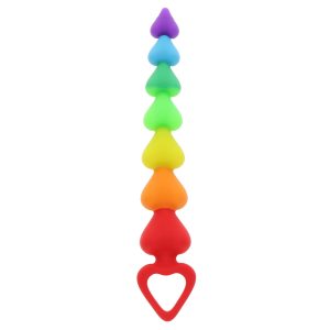 ToyJoy Rainbow Heart Anal Beads BondageBox UK