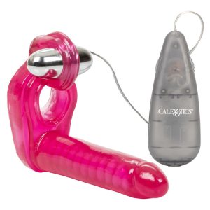 Ultimate Triple Stimulator Vibrating Cock Ring With Dong BondageBox UK