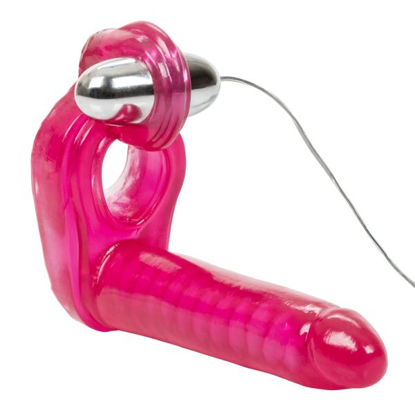 Ultimate Triple Stimulator Vibrating Cock Ring With Dong BondageBox UK