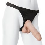 Vac U Lock 8 Inch Realistic Cock With Ultra Harness BondageBox UK