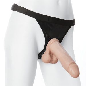 Vac U Lock 8 Inch Realistic Cock With Ultra Harness BondageBox UK