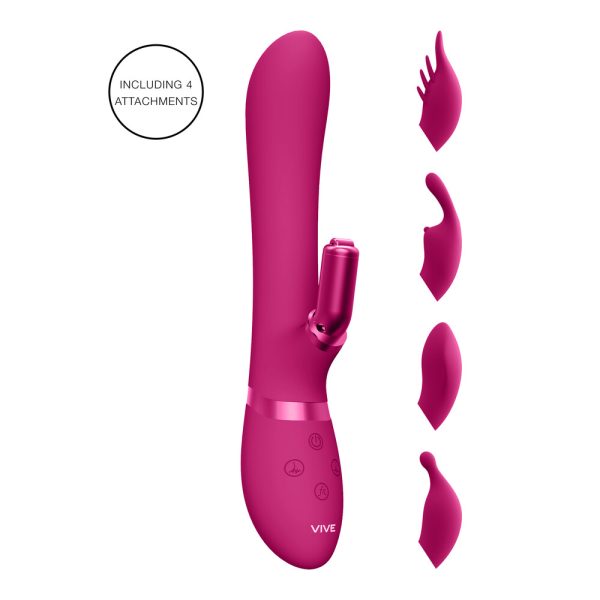 Vive_Chou_Double_Action_Interchangeable_Rabbit_Vibrator_Pink_BondageBox_x2 Vive Chou Double Action Interchangeable Rabbit Vibrator Pink BondageBox UK