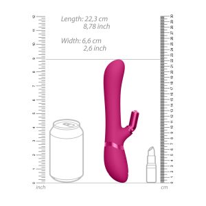 Vive Chou Double Action Interchangeable Rabbit Vibrator Pink BondageBox UK
