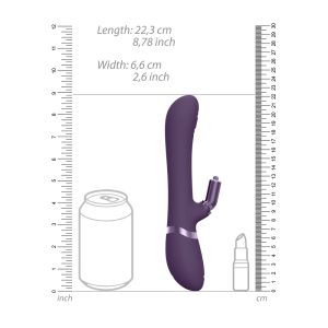Vive Etsu Interchangeable Rabbit Vibrator Purple BondageBox UK