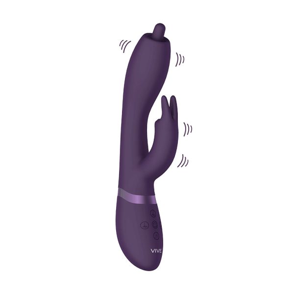 Vive Nilo Purple Pinpoint Rotating G Spot Rabbit BondageBox UK