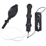 Zepplin Unisex Inflatable Vibrating Anal Wand Black BondageBox UK