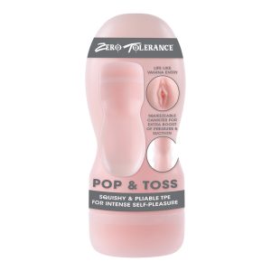 Zero Tolerance Pop And Toss Stroker Flesh Pink BondageBox UK