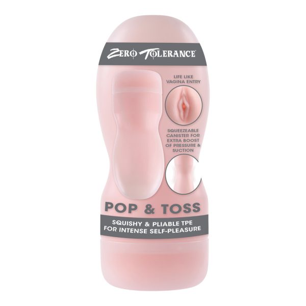 Zero Tolerance Pop And Toss Stroker Flesh Pink BondageBox UK