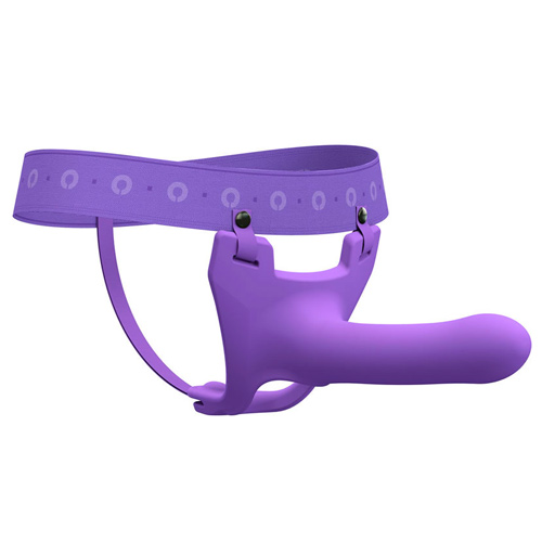 Zoro Silicone Strap on System With Waistbands Purple 5.5 Inch BondageBox UK